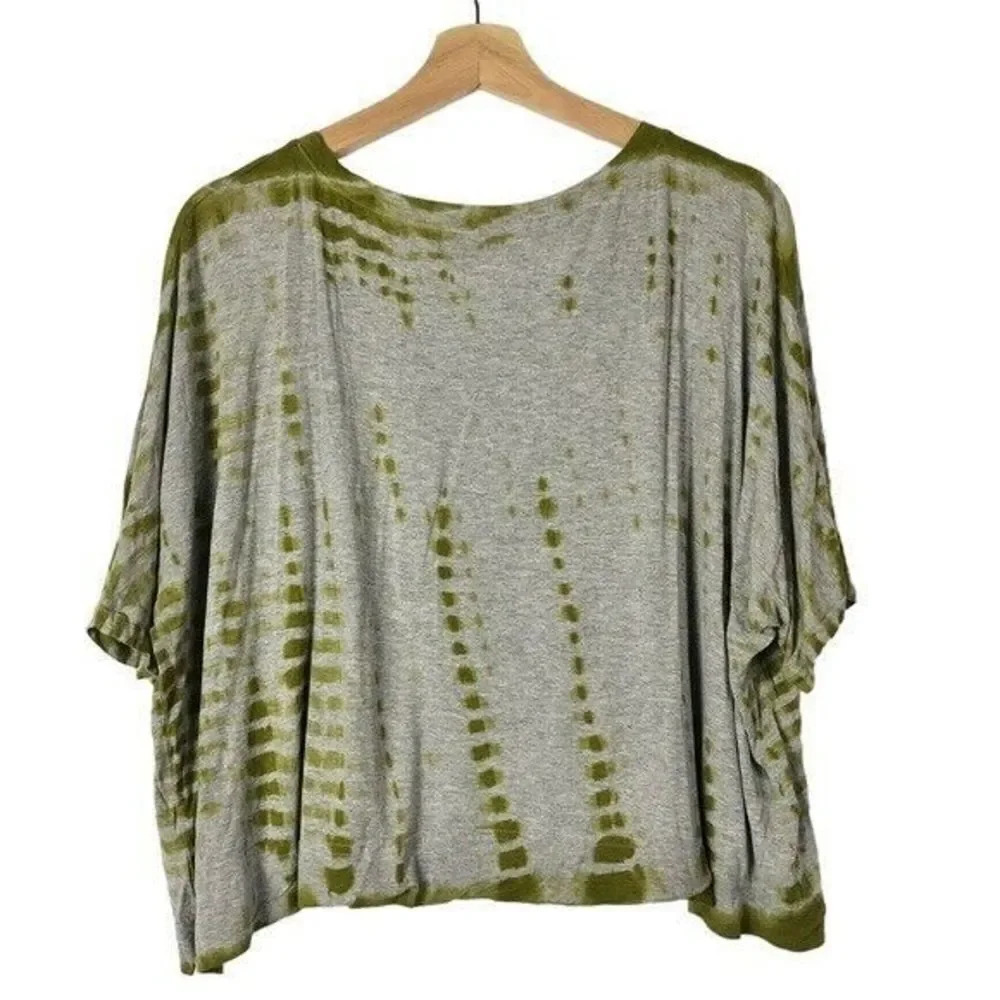 Michael Stars Gray Green Tie Dye Short Sleeve OS - Picture 2 of 3